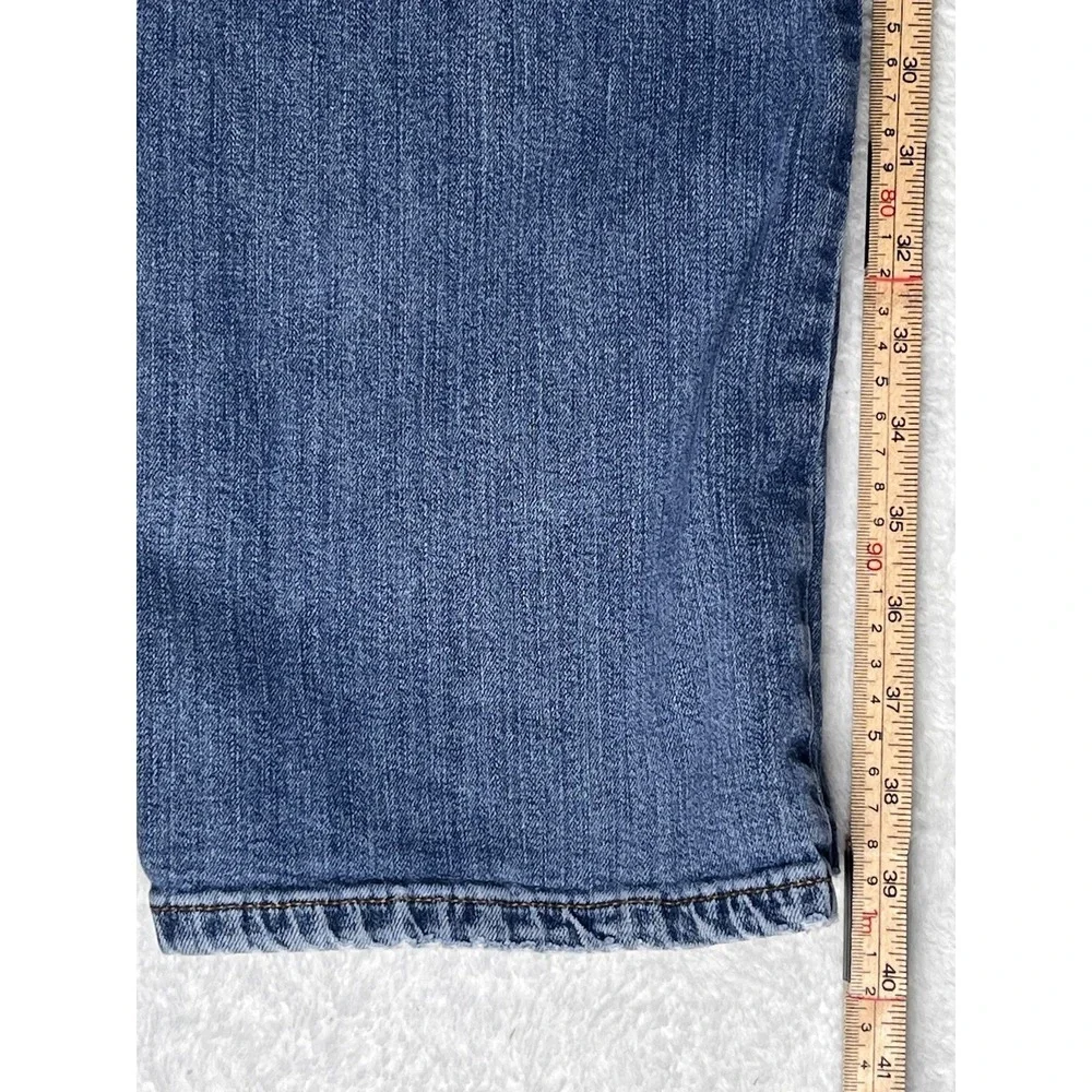 Tommy Hilfiger Denim Jeans Mens 38 Light Wash Straight Fit Stretch Classic Y2K